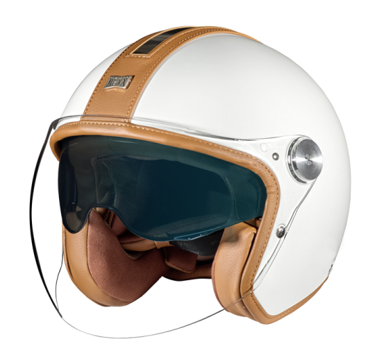 NEXX Garage Helmet X.G30 GROOVY WHITE  CAMEL  Size: XL | 01G3000428111