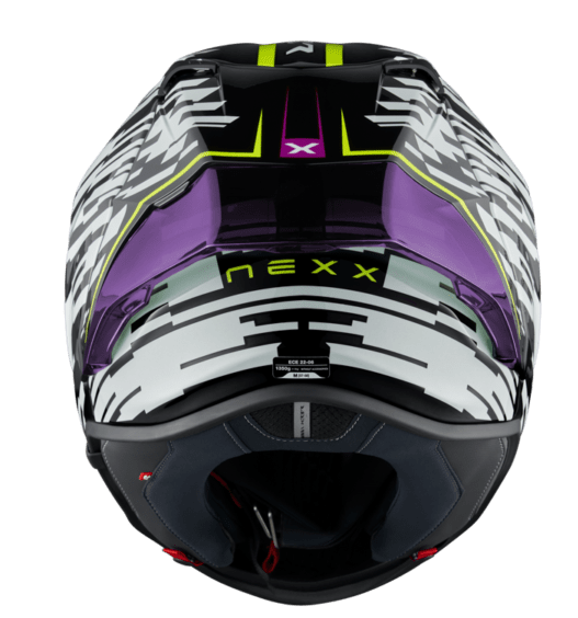NEXX Race Helmet X.R3R GLITCH RACER WHITE NEON  Size: 2XL | 01XR323415159