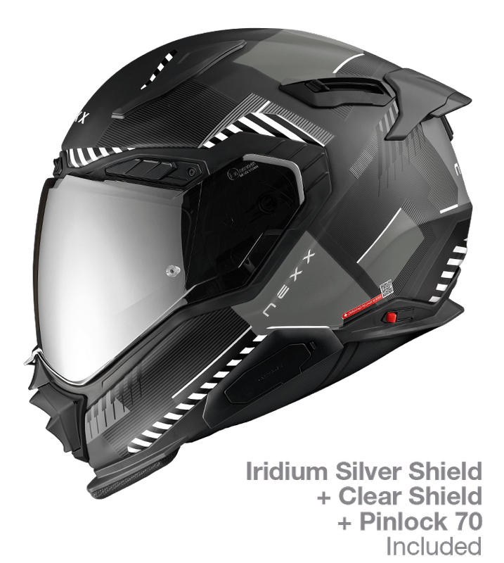 NEXX Street Helmet X.WST3 FLUENCE BLACK.SILVER MT  Size: 3XL | 01XS301426063
