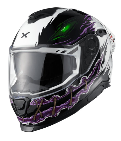 NEXX Sport Helmet Y.100R NIGHT RIDER WHITE  Size: 2XL | 01YR100410018