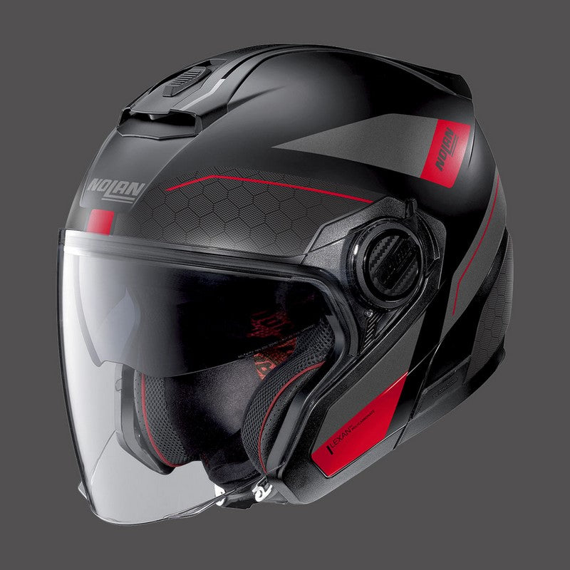 Nolan / ノーラン ジェットヘルメット N40 5 Pivot N-com レッドフラットブラック | N45000526025