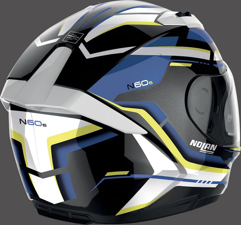 Nolan / ノーラン Full Face Helmet N60-6 LANCER  White Yellow Blue | N66000618064