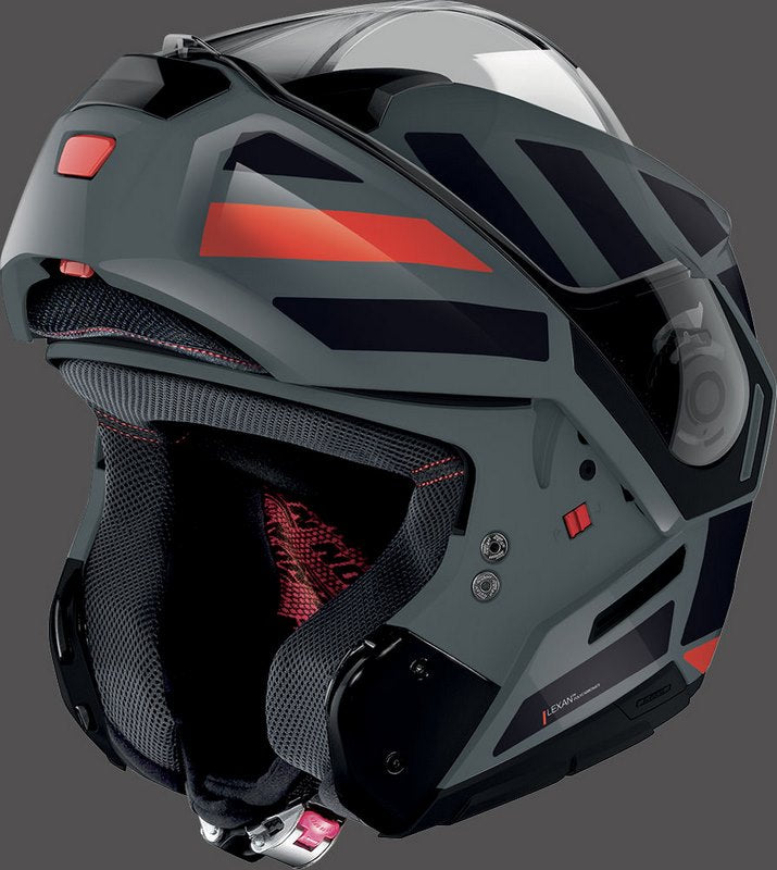 Nolan / ノーラン Flip-Up Helmet N90-3 LANEWAY N-COM  Grey Red | N93000649042