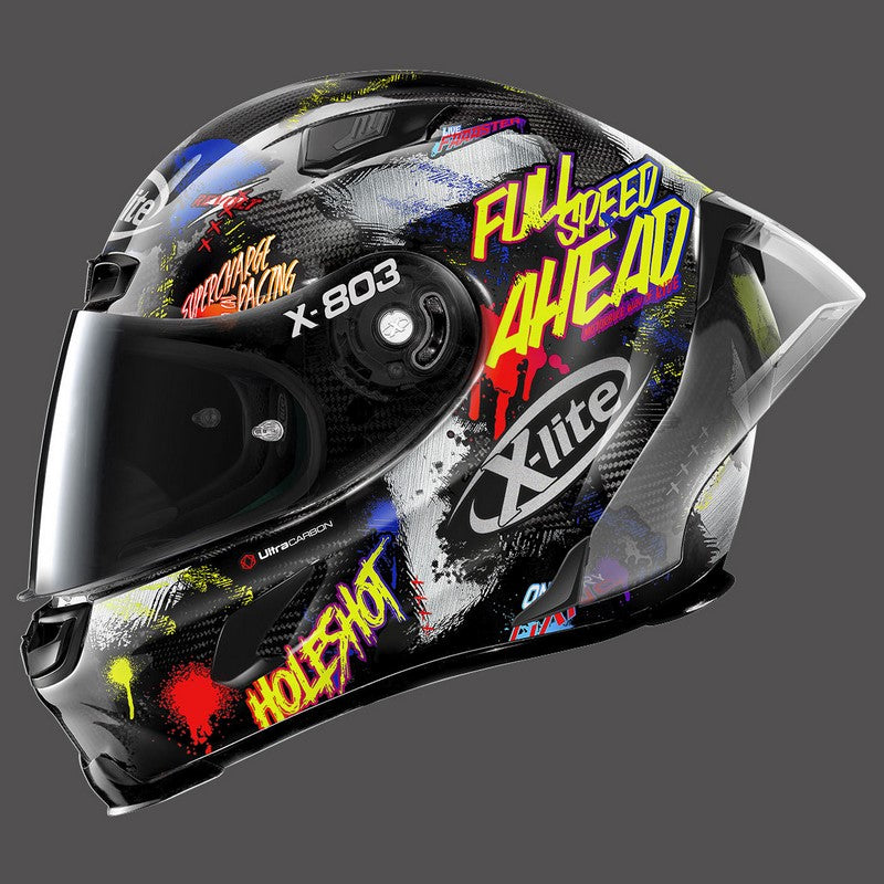 Nolan / ノーラン フルフェイスヘルメット X-lite X-803 Rs Ultra Carbon Holeshot ブラックイエロー | U8R000541034