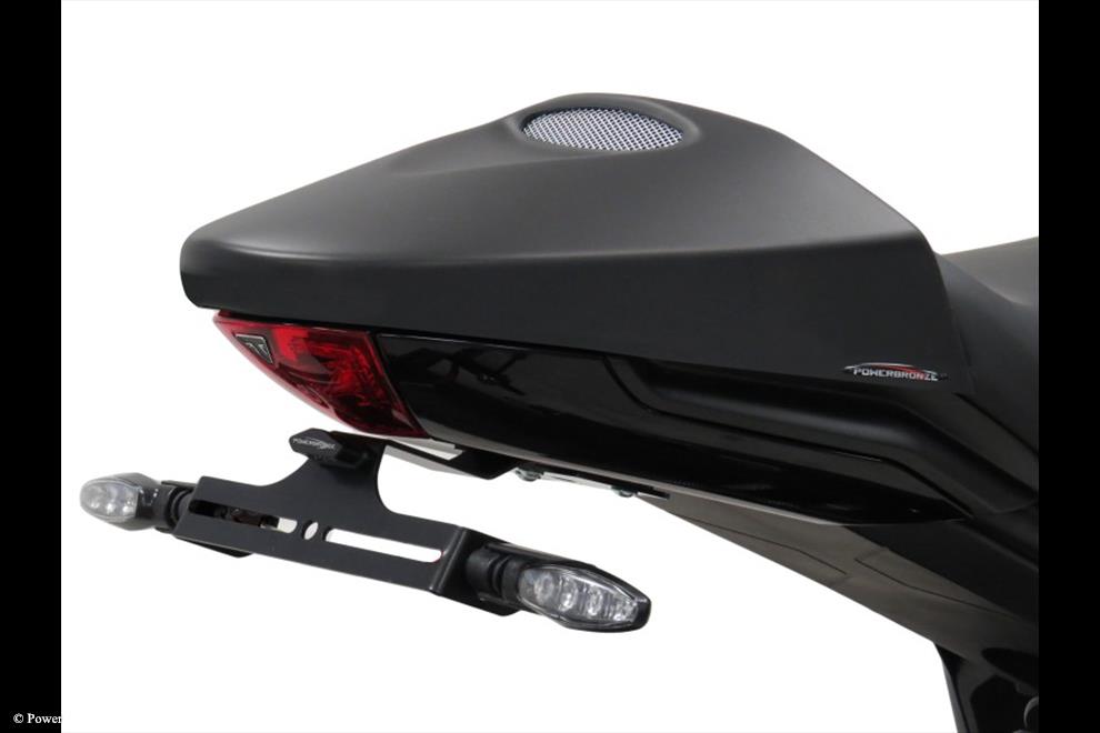 Powerbronze / パワーブロンズ Seat Cowl for TRIUMPH TRIDENT 660 21-23/CARBON LOOK-SILVER MESH | 311-T101-680