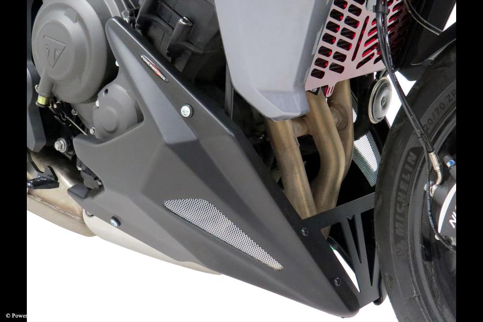 Powerbronze / パワーブロンズ Belly Pan for TRIUMPH TRIDENT 660 21-23/TIGER SPORT 660 22-23/WHITE-SILVER MESH | 320-T106-604