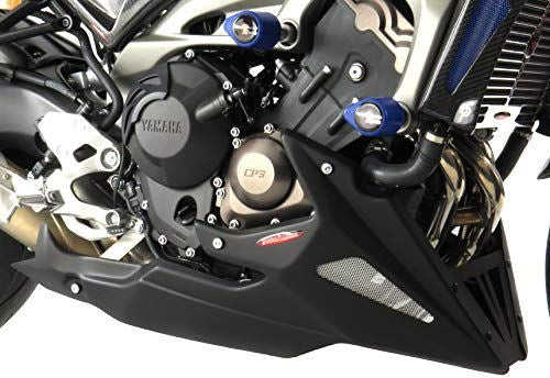Powerbronze / パワーブロンズ ベリーパン マットブラック-シルバーメッシュ YAMAHA MT-09 FZ-09  13-16 XSR900 16-19 (Yamaha エンジンプロテクターと併用可能) | 320-Y115-670