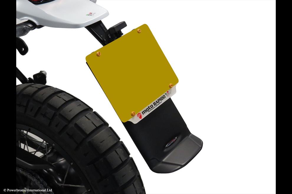 Powerbronze / パワーブロンズ Mud Deflector (Rear) for DUCATI DESERTX 22-23/MATT BLACK | 360-D103-070