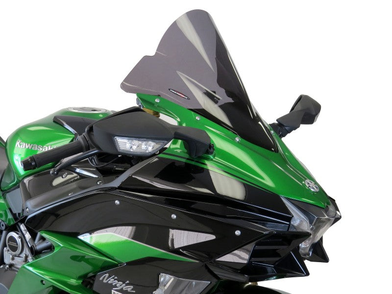 Powerbronze / パワーブロンズ エアフロースクリーン フロストステルスグレー KAWASAKI H2 SX  18-19 H2 SX SE  18-19 (エキストラハイバブル) | 400-K143-019