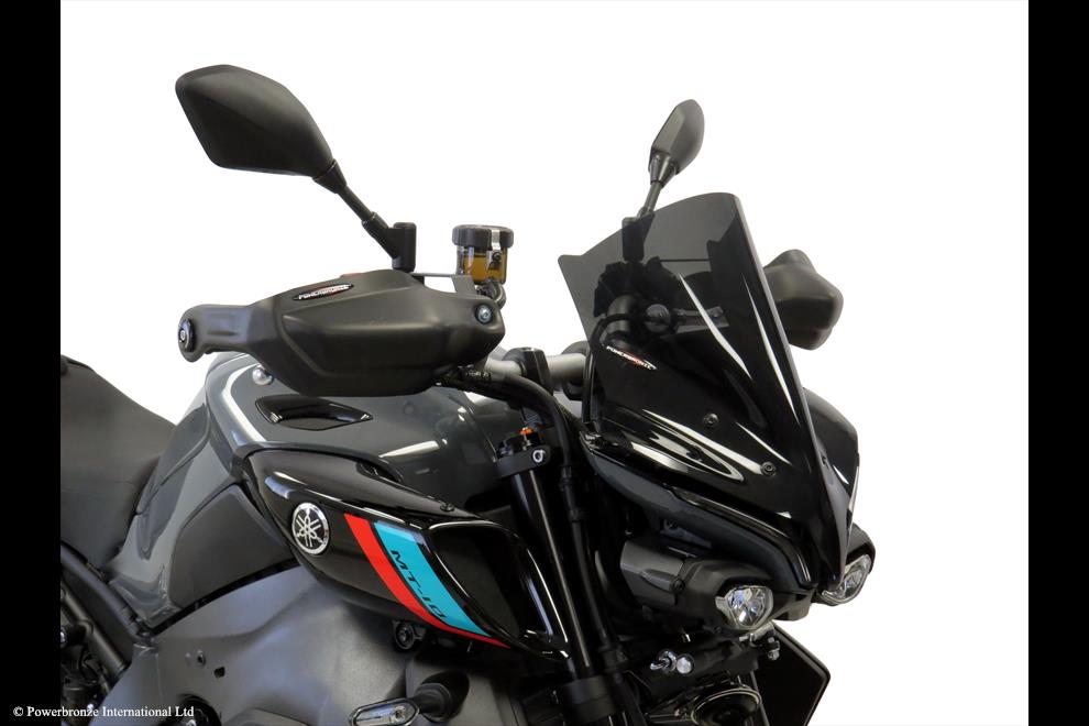 Powerbronze / パワーブロンズ Airflows for YAMAHA MT-10 22-23 (385 MM HIGH)/SOLID BLACK | 400-Y159-003