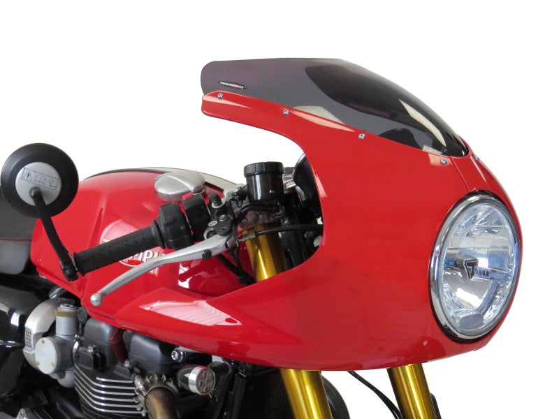 Powerbronze / パワーブロンズ スタンダードスクリーン フロストステルスグレー TRIUMPH THRUXTON R TRACK RACER  16-19 | 410-T122-019