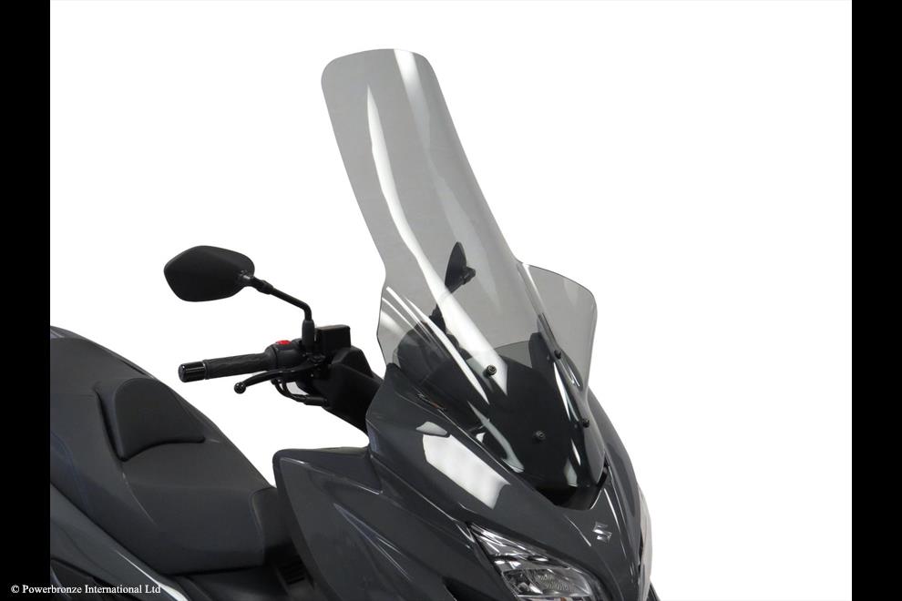 Powerbronze / パワーブロンズ Scooter Screens for SUZUKI BURGMAN 400 17-23 (WITH HAND BLISTERS) (850 MM HIGH)/CLEAR | 420-S138-000