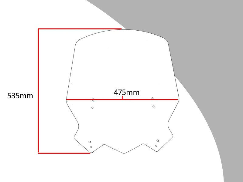 Powerbronze / パワーブロンズ スクータースクリーン YAMAHA TMAX 530 17-19 (535 MM HIGH) ライトティント | 420-Y151-001