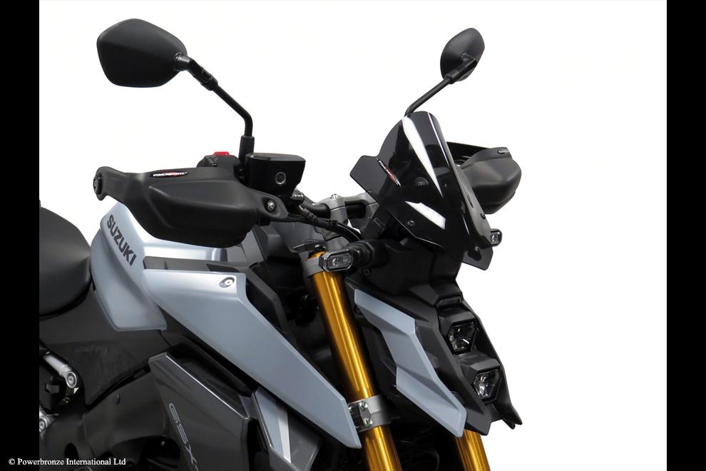 Powerbronze / パワーブロンズ Light Screen for SUZUKI GSX-S1000 21-23/GSX-S950 22-23 (260 MM HIGH)/FROSTED STEALTH GREY | 430-U327A-019