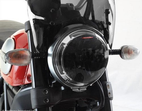 Powerbronze / パワーブロンズ ヘッドライトプロテクター フロストステルスグレー DUCATI SCRAMBLER 800  15-19 | 440-D160B-019