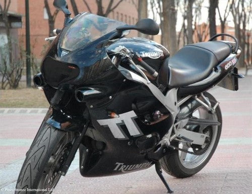 Powerbronze / パワーブロンズ ヘッドライトプロテクター フロストステルスグレー TRIUMPH TT600  00-03 | 440-T195-019