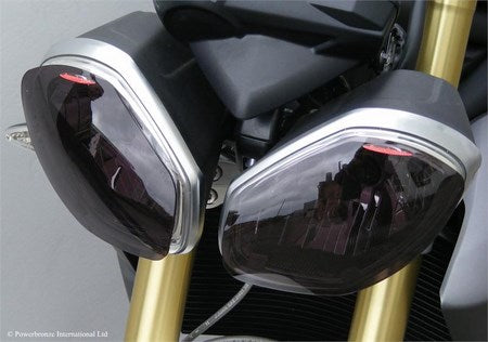 Powerbronze / パワーブロンズ ヘッドライトプロテクター ダークグリーン TRIUMPH ストリートトリプル  12-16  ストリートトリプル R  12-16  SPEED TRIPLE 1050  10-15  SPEED TRIPLE 1050 R  12-15 | 440-T513-012