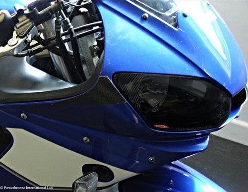 Powerbronze / パワーブロンズ ヘッドライトプロテクター フロストステルスグレー YAMAHA YZF-R6  96-02 | 440-Y175-019