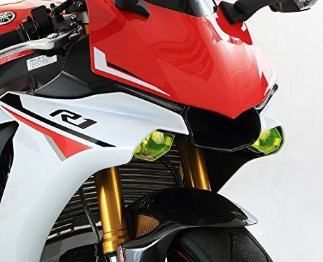 Powerbronze / パワーブロンズ ヘッドライトプロテクター イエロー YAMAHA YZF-R1  15-19 MT-10  16-19 FZ-10  16-19 YZF-R6  17-19 | 440-Y558-006