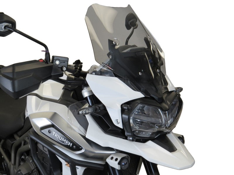 Powerbronze / パワーブロンズ アドベンチャー スポーツスクリーン TRIUMPH TIGER 1200 EXPLORER 16-20/XC 16-20/XRX 16-20/XRT 18-20/XCA 18-20/XR 18-20/XRX LOW 16-20/XCX 18-20/ALPINE EDITION 20/DESERT EDITION 20 (415 MM) フロストステルスグレー | 460-T108-019