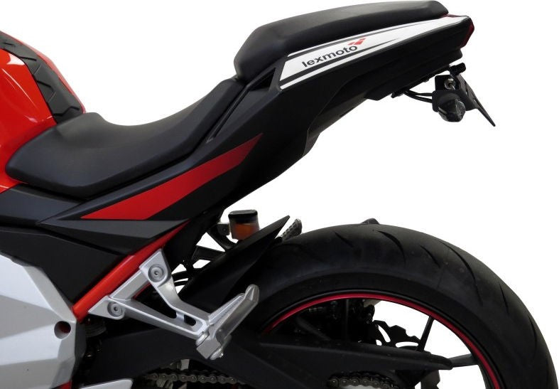 Powerbronze エリミネーター ナンバープレートホルダー LEXMOTO LXR125 18-21/LXR380 18-21/ブラック | 500-L101-003