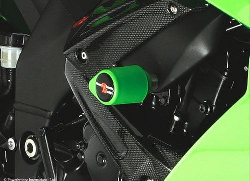 Powerbronze / パワーブロンズ バジェットクラッシュポストセット (クラッシュバー)  グリーン KAWASAKI ZX10-R  08-10 (DRILL フェアリング) | 513-K121-011