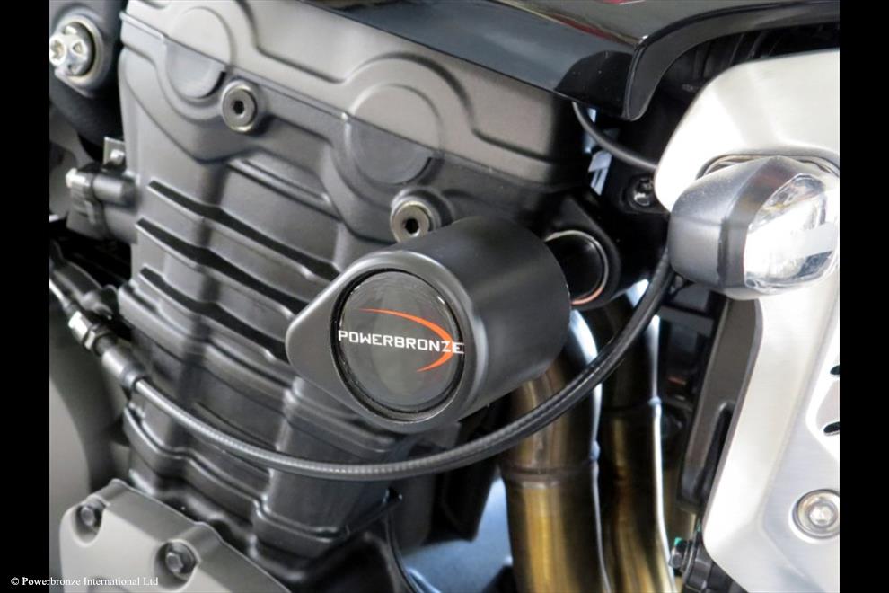 Powerbronze / パワーブロンズ Badged Crash Post Set for TRIUMPH SPEED TRIPLE 1200 RS 21-23/SPEED TRIPLE 1200 RR 22-23/GREEN | 513-T115-011