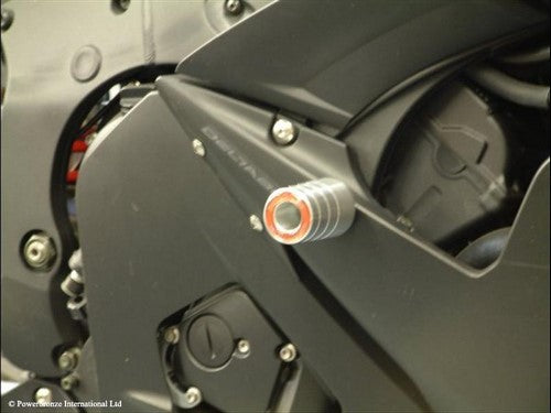 Powerbronze / パワーブロンズ バジェットクラッシュポストセット (クラッシュバー)  グリーン YAMAHA YZF-R6  03-05 (DRILL フェアリング) | 513-Y105-011
