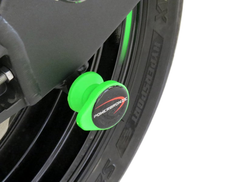 Powerbronze / パワーブロンズ スイングアームプロテクターキット  グリーン プラスチック KAWASAKI ZX6-R  19 | 514-K132-011