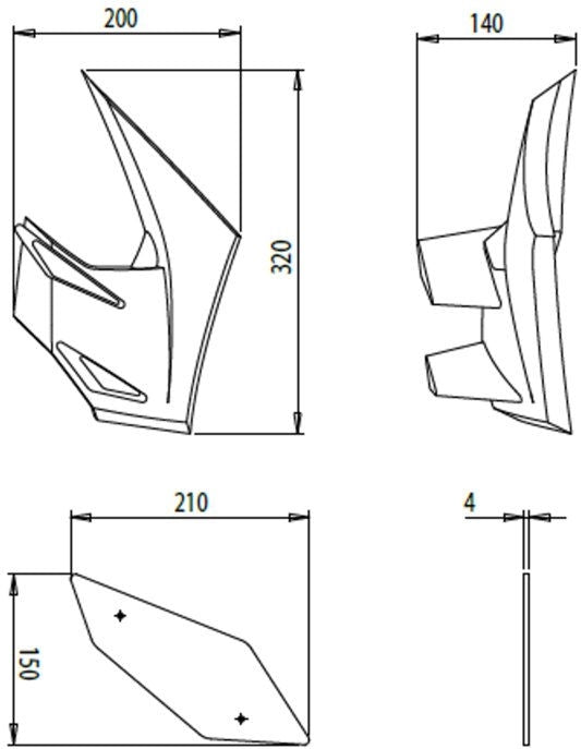 Puig / プーチ Downforce Naked spoilers for motorcycle Kawasaki Z900 2020 | 20284