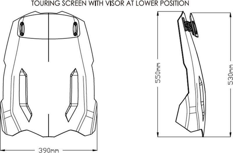 Puig / プーチ TOURING WINDSHIELD WITH VISOR FOR TRIUMPH TIGER 900 2020 | 20376