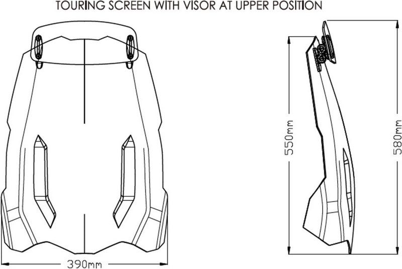Puig / プーチ TOURING WINDSHIELD WITH VISOR FOR TRIUMPH TIGER 900 2020 | 20376