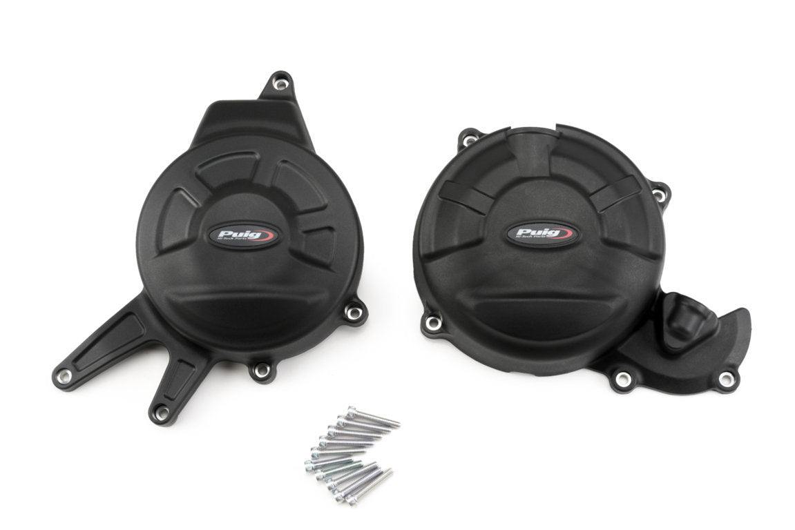 Puig Engine Cover Track For Championship Black | 21500N