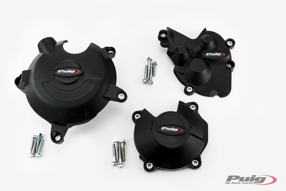 Puig Engine Cover Track For Championship Black | 21513N