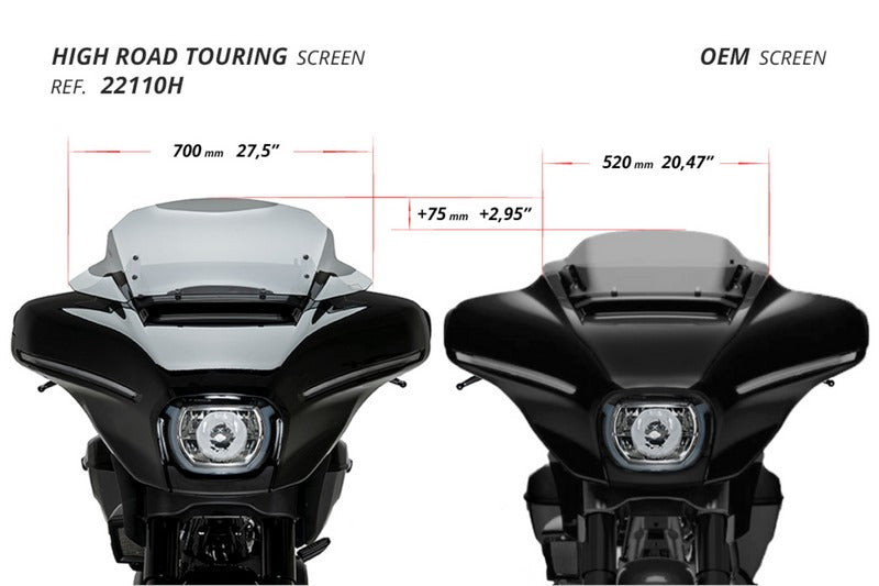 Puig / プーチ High-Road ツーリング スクリーン Harley Davidson Road Glide ロードグライド | 22110
