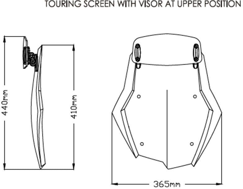 Puig / プーチ TOURING WINDSHIELD WITH VISOR FOR BMW F750GS 2018 | 3832