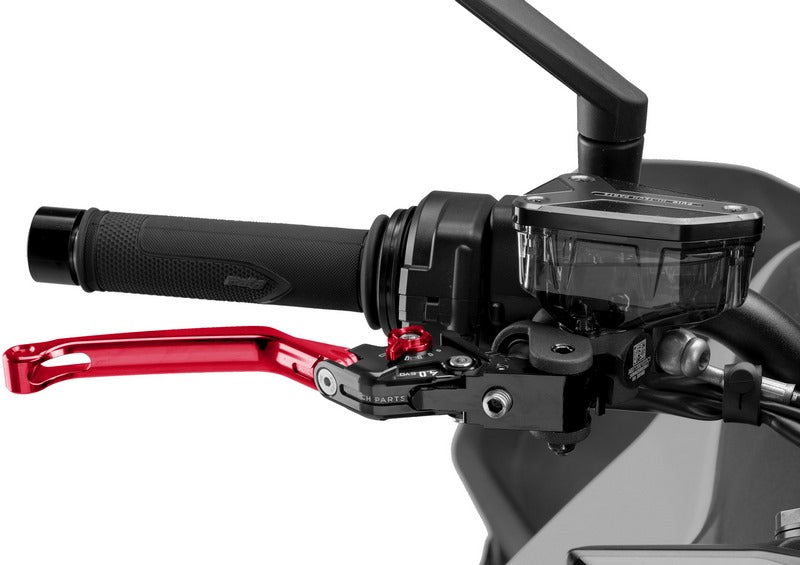 Puig Foldable Brake Lever 4.0. With Red Selector | 4110R