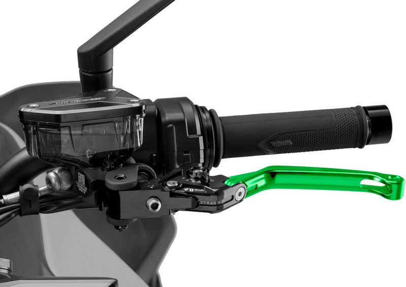 Puig Foldable Clutch Levers 4.0. With Green Selector | 4210V