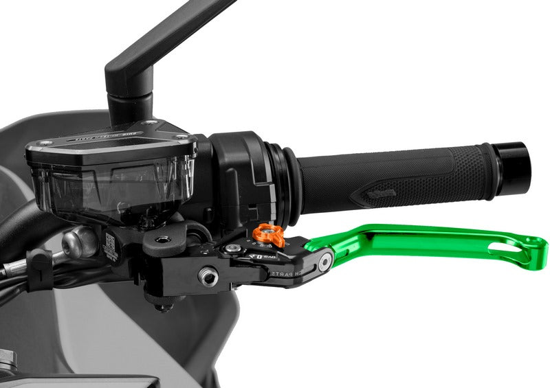 Puig Foldable Clutch Levers 4.0. With Green Selector | 4210V