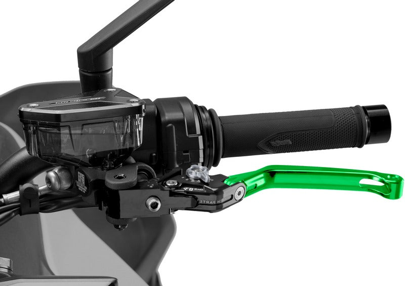 Puig Foldable Clutch Levers 4.0. With Green Selector | 4210V