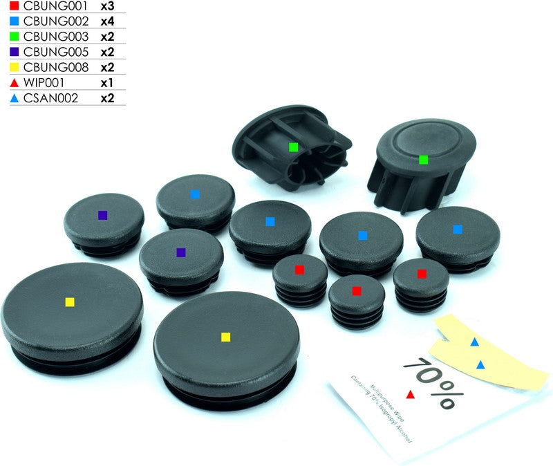 Pyramid Plastics / ピラミッドプラスチック BMW R1200 R フレームエンドキャップ マットブラック 2015> | 089401