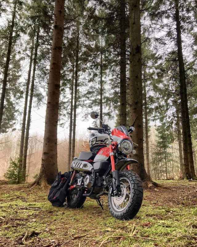 Pyramid Plastics / ピラミッドプラスチック フライスクリーン Pearl Nebula Red/Ross ホワイト Honda Monkey 125 2018> | 21250R