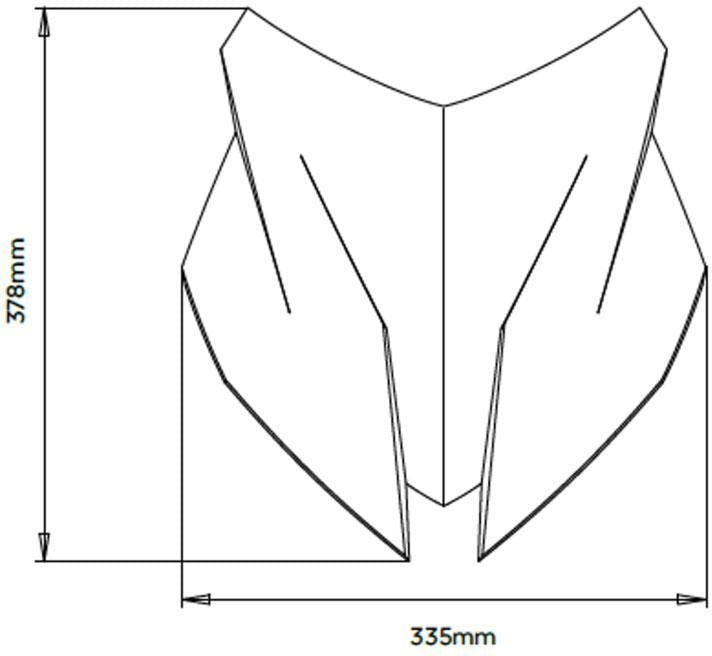 Pyramid Sport Screen | Racing Red & Granite Grey Metallic Matt | BMW F900 XR 2020> | 24002E