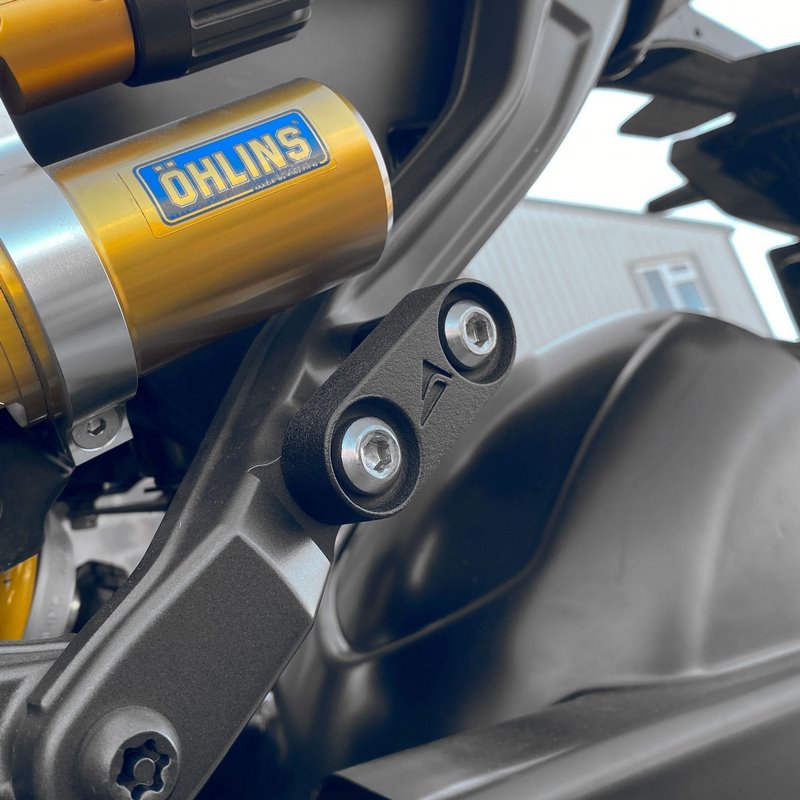 Pyramid Rear Peg Blanking Blocks | Matte Black | Yamaha MT-09 2021> | 32100M