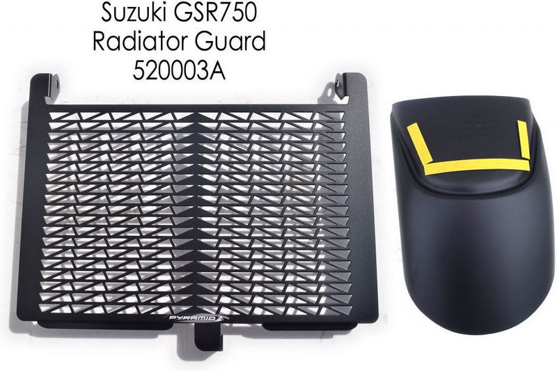 Pyramid Plastics / ピラミッドプラスチック Suzuki GSR 750 ラジエーターガード マットブラック 2011> | 520003A