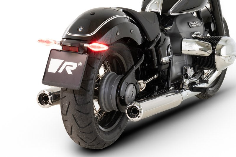 2Xカスタムスリップオンスポーツ排気管ステンレスクローム、エンドキャップBMW R18 V2 2個入り、合金クローム