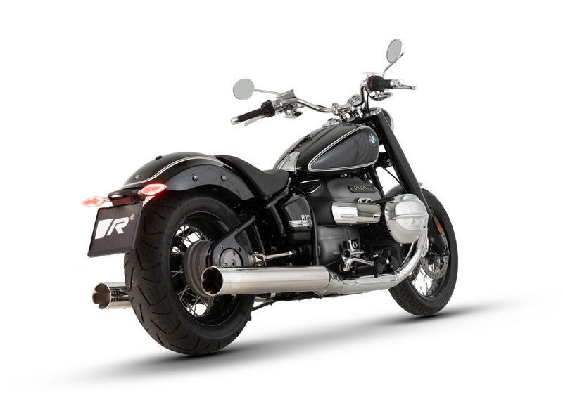 2Xカスタムスリップオンスポーツ排気管ステンレスクローム、エンドキャップBMW R18 V2 2個入り、合金クローム