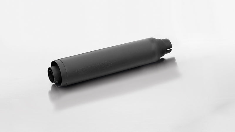 2倍カスタム排気システムステンレスブラックエンドキャップ直線エンド 2個、ステンレスクローム接続チューブ含む。ユーロ4排出ガス規制適合、2個、EC認証済み