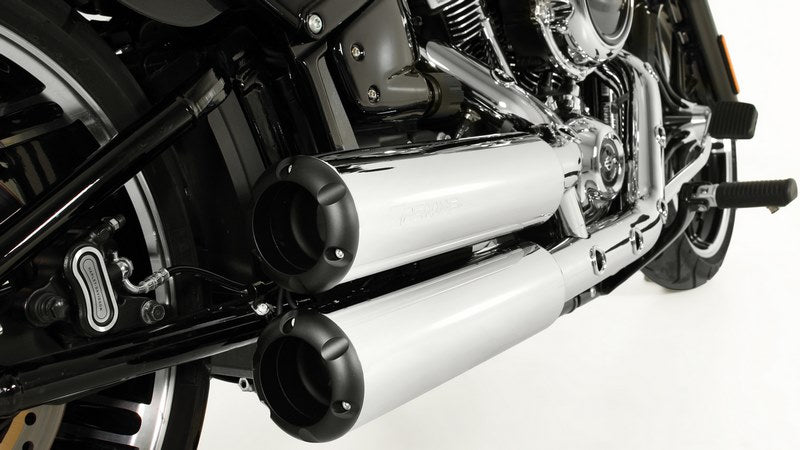 完全システム 2-2（カスタム排気管径Ø102mm付属、触媒含む、Asc、ステンレスクローム、エンドキャップショートカットV1 2個、合金クローム）
