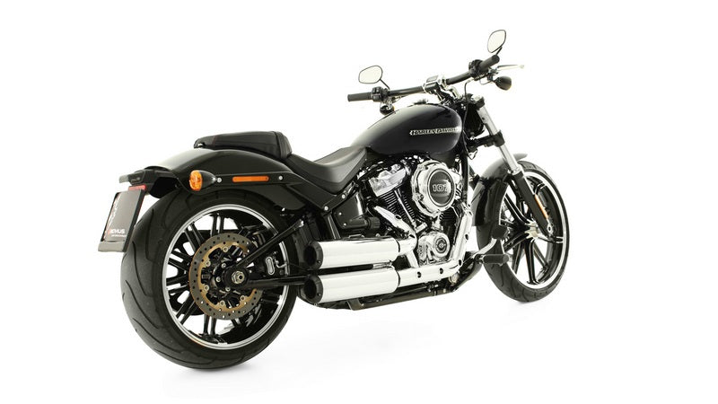 完全システム 2-2（カスタム排気管径Ø102mm付属、触媒含む、Asc、ステンレスクローム、エンドキャップショートカットV1 2個、合金クローム）